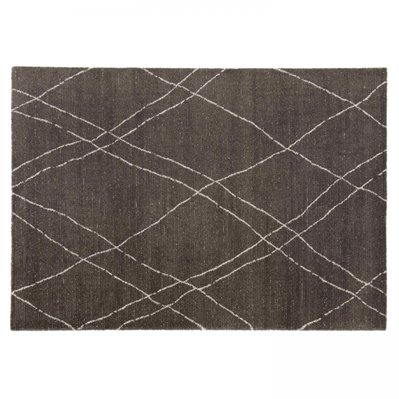 Tapis rectangulaire motif berbère gris anthracite 160 x 230 cm - Atlas - 108639 - 3663095125668