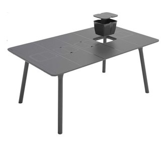 Table PLAYMOOD 6 à 8 places - 160 x 100 x 74 cm - anthracite