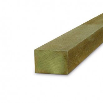 Lambourde bois brut WOOD2WOOD - spéciale plot béton - L.2,4 m - 38 x 62 mm - pin traité CL4 - teinté vert - 0,15 m²