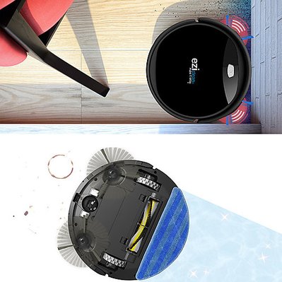 Robot aspirateur laveur 3 en 1 sweepy edition - autonomie 100 min & 100 m² - noir - e-ziclean sweepy edition - 3760190144508