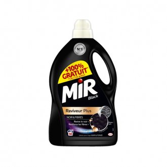 Lessive liquide Mir - Raviveur noir & fibres - 3 L - jusquà 50 lavages