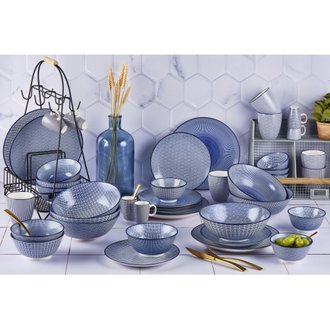 Service complet Pattern - 42 pièces - collection Dark Blue
