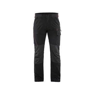 Pantalon multipoche stretch 4D Maintenance BLÅKLÄDER - noir/rouge