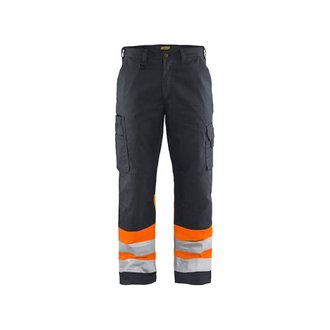 Pantalon haute visibilité Artisan BLÅKLÄDER - taille 38 - gris moyen/orange fluo