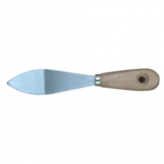 Couteau à mastic courbé - manche en bois 