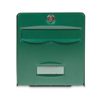 Mini boîte aux lettres Balthazar à barillet - 1 porte - acier galvanisé - vert