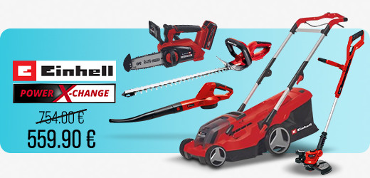 PACK 5 OUTILS JARDIN POWER X CHANGE EINHELL