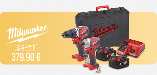 PACK DEUX OUTILS 18V MILWAUKEE